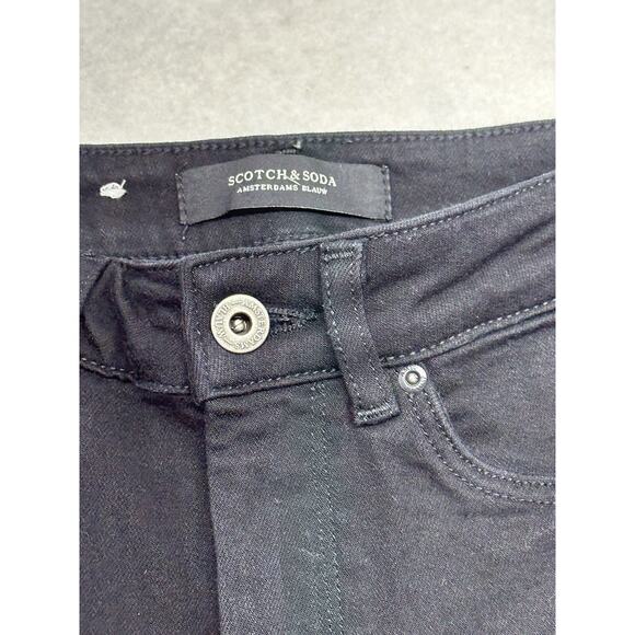 SCOTCH & SODA Womens Size 26 32 Amsterdam Haut High Rise Skinny Black - Picture 2 of 12